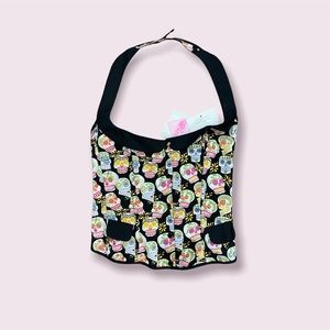 Vintage Deadstock 100% Babe Scull Corset Skeleton Head Bustier NWT Large